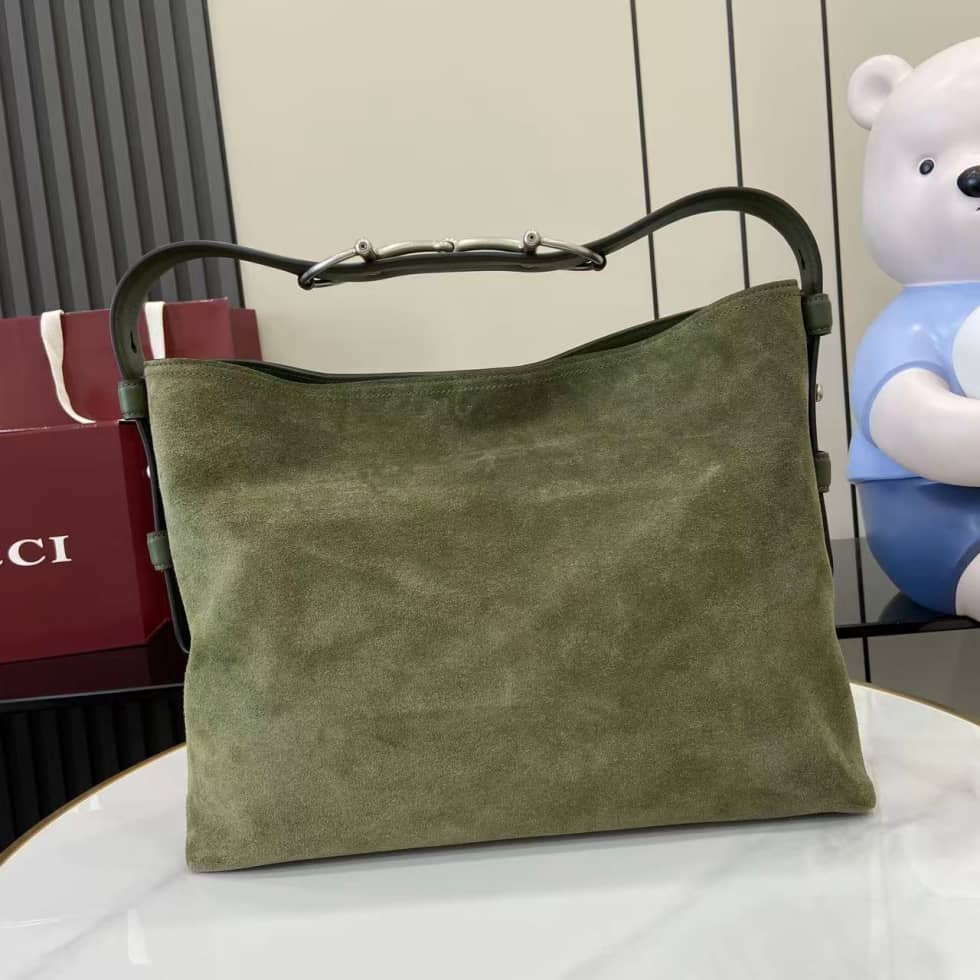 Gucci Beatrix Suede Medium Green Shoulder Bag_1_162377 Gucci Beatrix Suede Medium Green Shoulder Bag