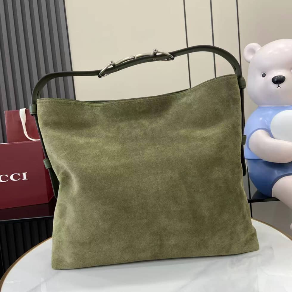 Gucci Beatrix Suede Large Green Tote Bag 850546_1_162387 Gucci Beatrix Suede Large Green Tote Bag 850546