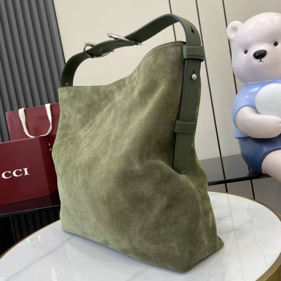 Gucci Beatrix Suede Large Green Tote Bag 850546_2_162387 Gucci Beatrix Suede Large Green Tote Bag 850546
