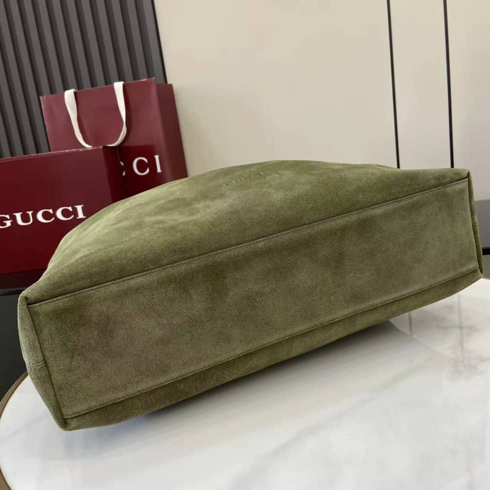 Gucci Beatrix Suede Large Green Tote Bag 850546_6_162387 Gucci Beatrix Suede Large Green Tote Bag 850546