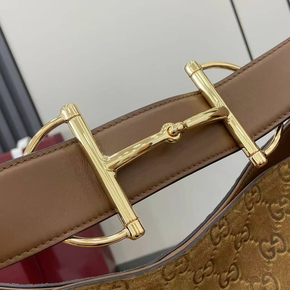 Gucci Beatrix Embossed Suede Large Brown Tote Bag_6_162407 Gucci Beatrix Embossed Suede Large Brown Tote Bag
