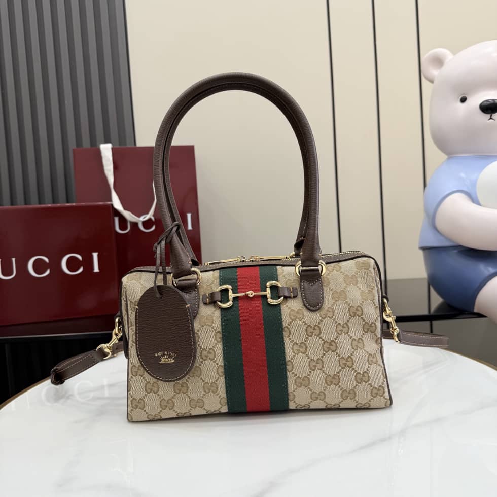 Gucci Borsetto Canvas Medium Beige Boston Bag_10_162417 Gucci Borsetto Canvas Medium Beige Boston Bag