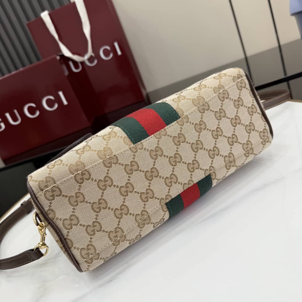 Gucci Borsetto Canvas Medium Beige Boston Bag_3_162417 Gucci Borsetto Canvas Medium Beige Boston Bag
