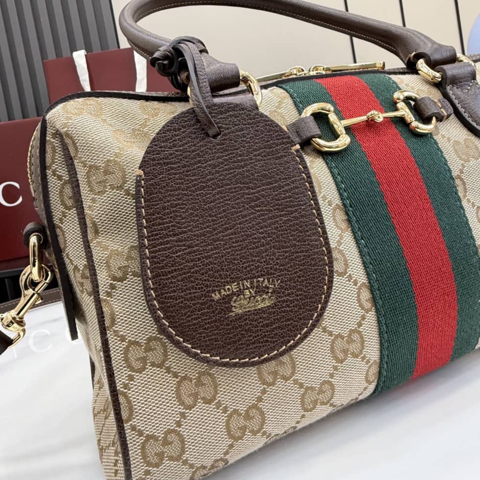 Gucci Borsetto Canvas Medium Beige Boston Bag_5_162417 Gucci Borsetto Canvas Medium Beige Boston Bag