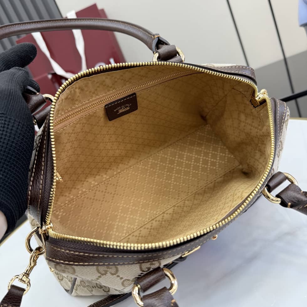 Gucci Borsetto Canvas Medium Beige Boston Bag_7_162417 Gucci Borsetto Canvas Medium Beige Boston Bag