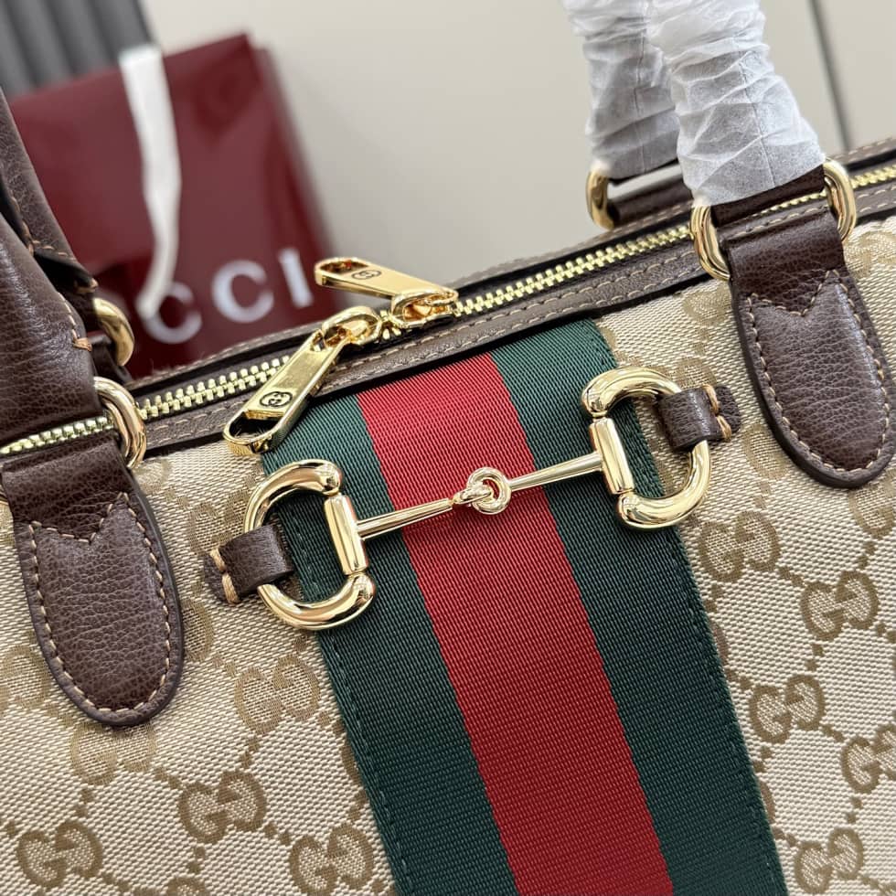 Gucci Borsetto Canvas Large Beige Boston Bag_4_162427 Gucci Borsetto Canvas Large Beige Boston Bag