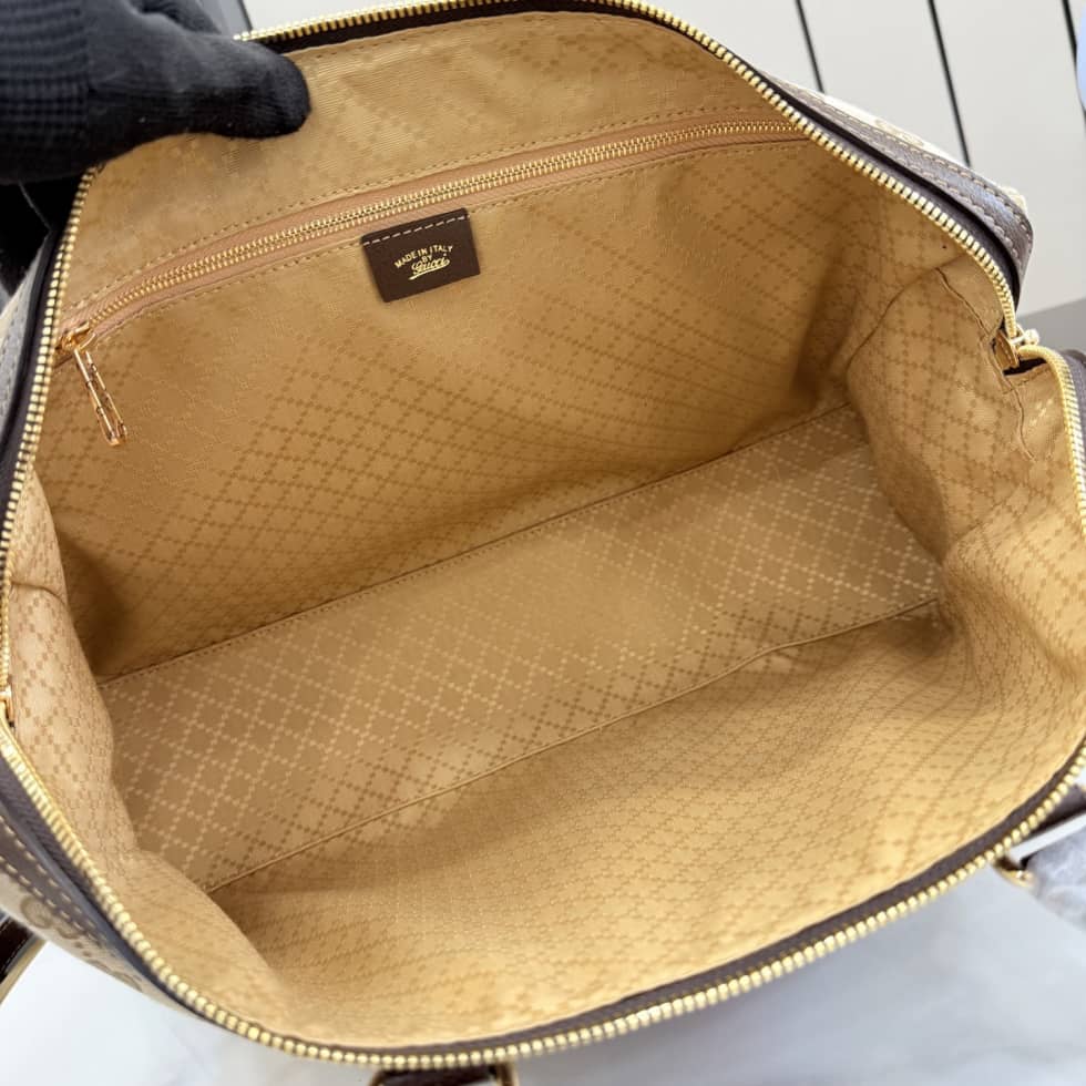 Gucci Borsetto Canvas Large Beige Boston Bag_7_162427 Gucci Borsetto Canvas Large Beige Boston Bag