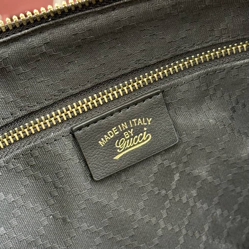 Gucci Borsetto Suede Medium Black Boston Bag_8_162437 Gucci Borsetto Suede Medium Black Boston Bag