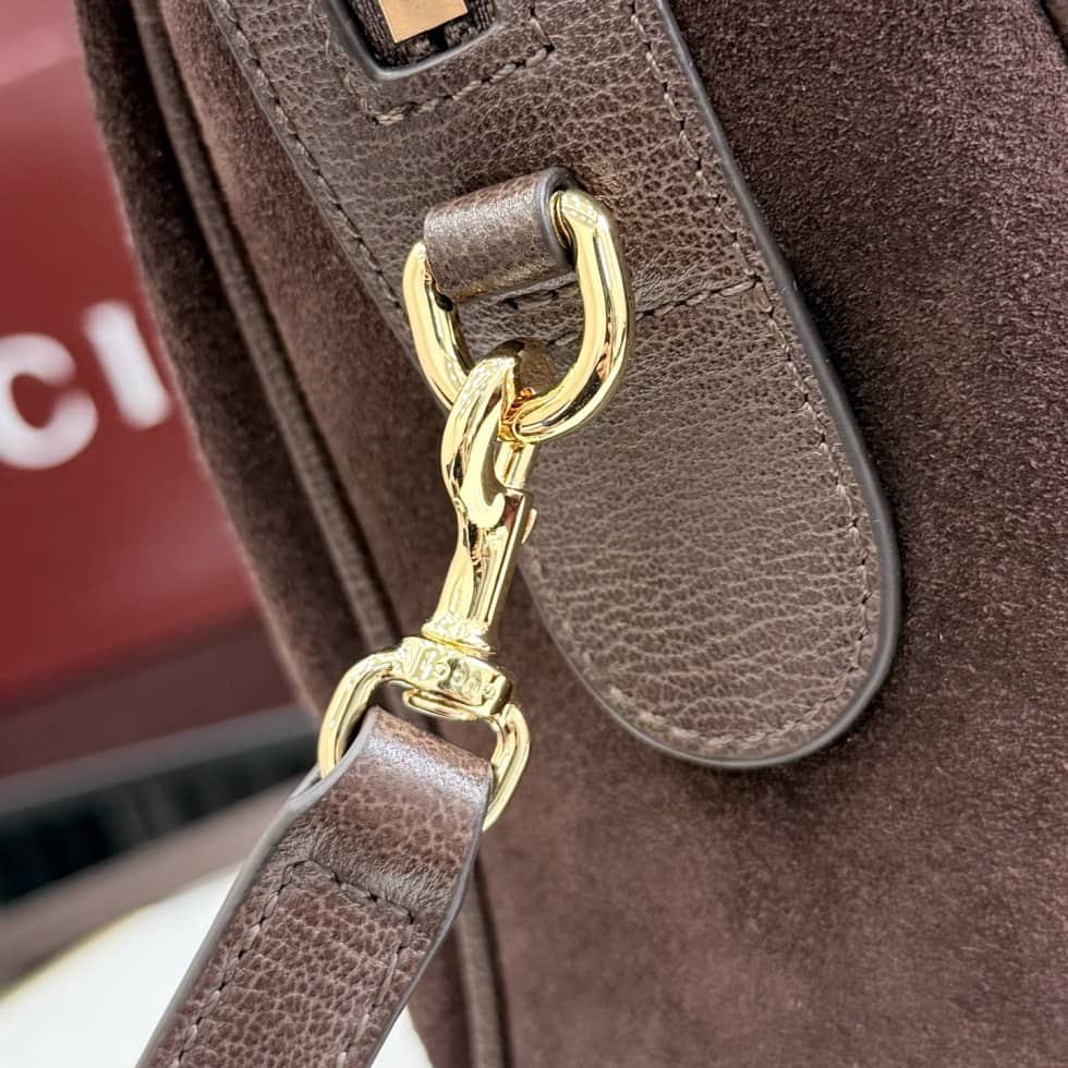 Gucci Borsetto Suede Large Brown Boston Bag_4_162447 Gucci Borsetto Suede Large Brown Boston Bag