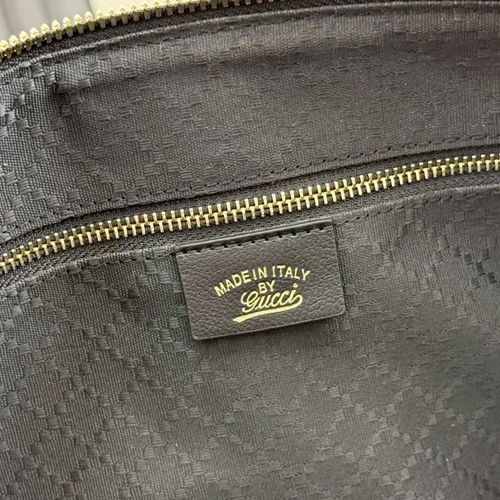 Gucci Borsetto Leather Large Black Boston Bag_8_162477 Gucci Borsetto Leather Large Black Boston Bag