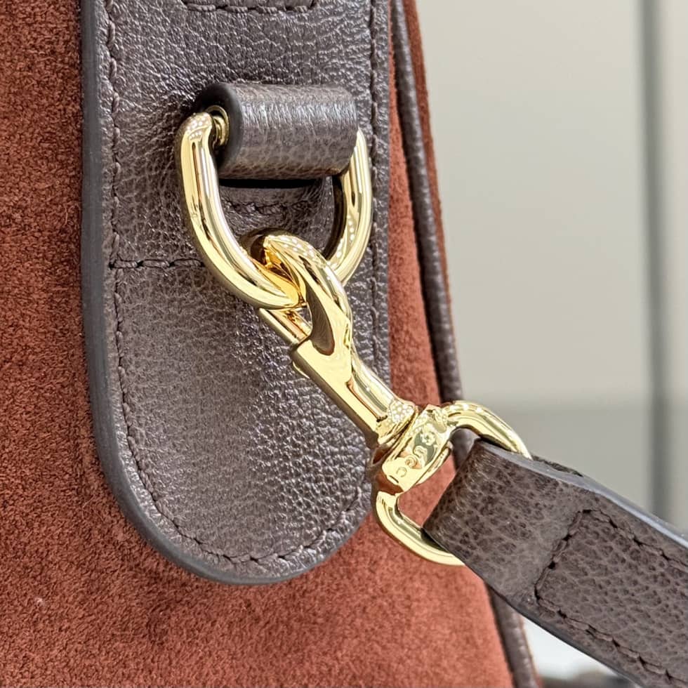 Gucci Borsetto Suede Medium Brown Boston Bag_5_162487 Gucci Borsetto Suede Medium Brown Boston Bag