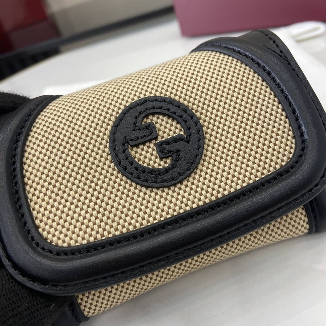 Gucci GG Canvas Small Beige Black Wallet 818811_4_162497 Gucci GG Canvas Small Beige Black Wallet 818811
