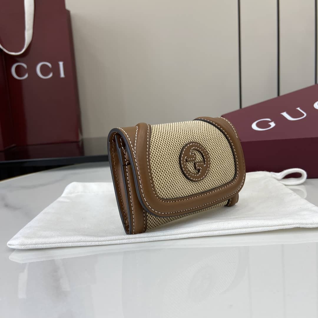 Gucci GG Canvas Small Beige Brown Wallet 818811_2_162507 Gucci GG Canvas Small Beige Brown Wallet 818811