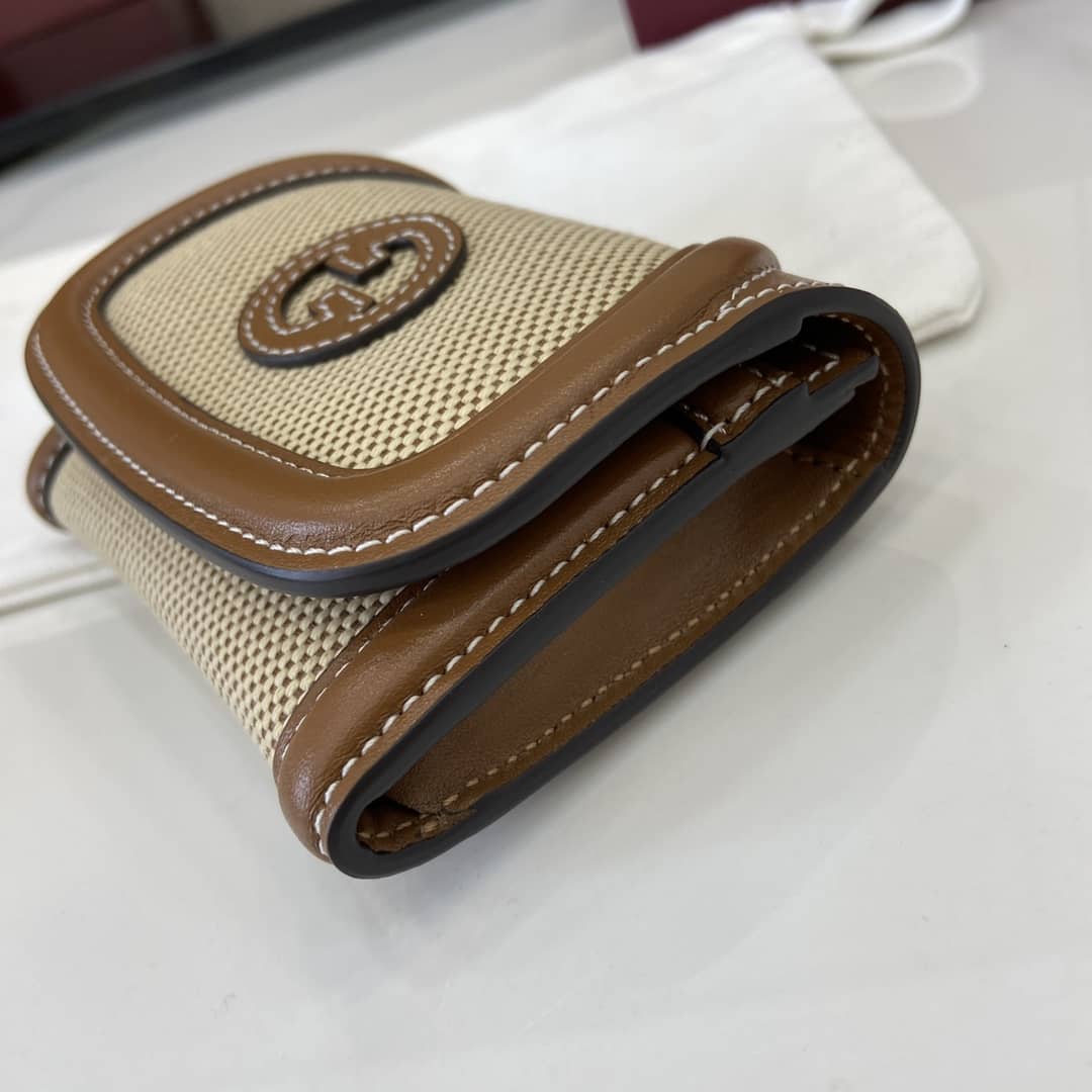 Gucci GG Canvas Small Beige Brown Wallet 818811_4_162507 Gucci GG Canvas Small Beige Brown Wallet 818811