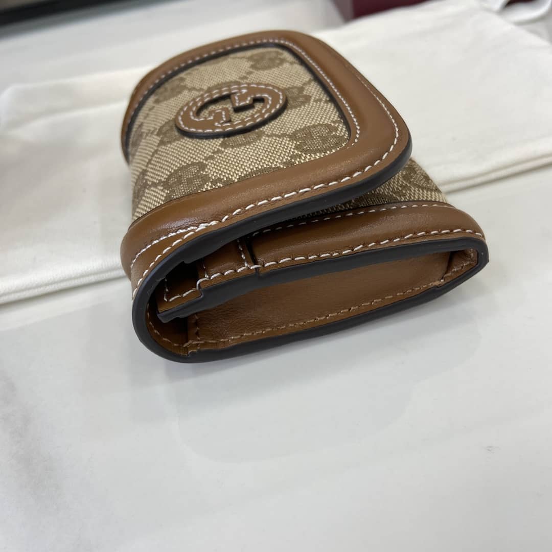 Gucci Canvas Small Brown Wallet 818811_4_162517 Gucci Canvas Small Brown Wallet 818811