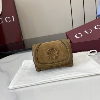 Gucci Suede Small Brown Wallet 818795