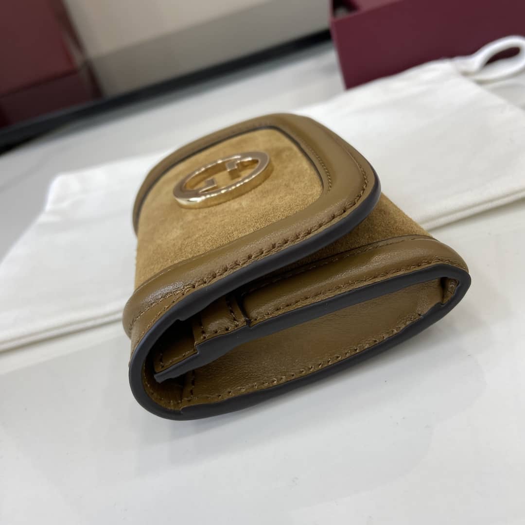 Gucci Suede Small Brown Wallet 818795_3_162527 Gucci Suede Small Brown Wallet 818795