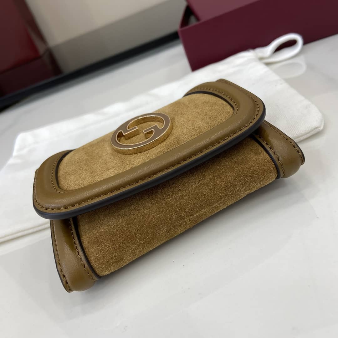 Gucci Suede Small Brown Wallet 818795_4_162527 Gucci Suede Small Brown Wallet 818795