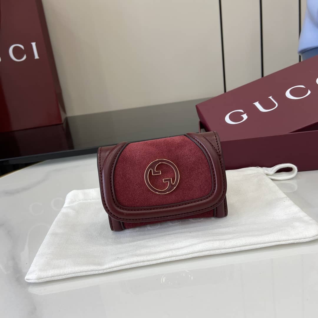 Gucci Suede Small Red Wallet 818795_10_162537 Gucci Suede Small Red Wallet 818795