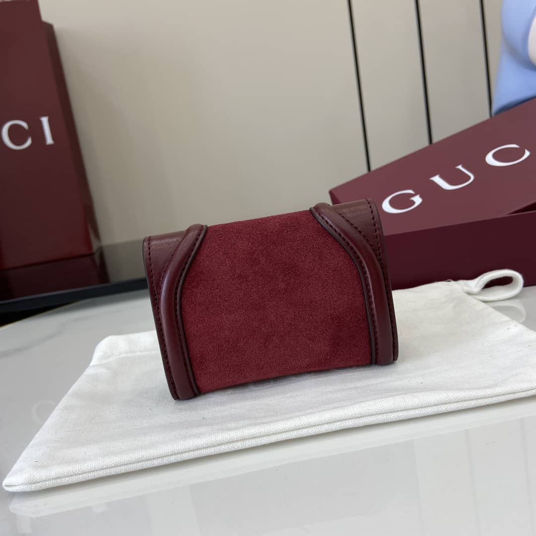 Gucci Suede Small Red Wallet 818795_1_162537 Gucci Suede Small Red Wallet 818795