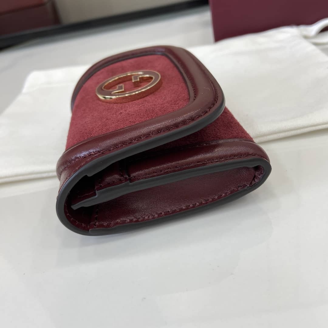 Gucci Suede Small Red Wallet 818795_3_162537 Gucci Suede Small Red Wallet 818795
