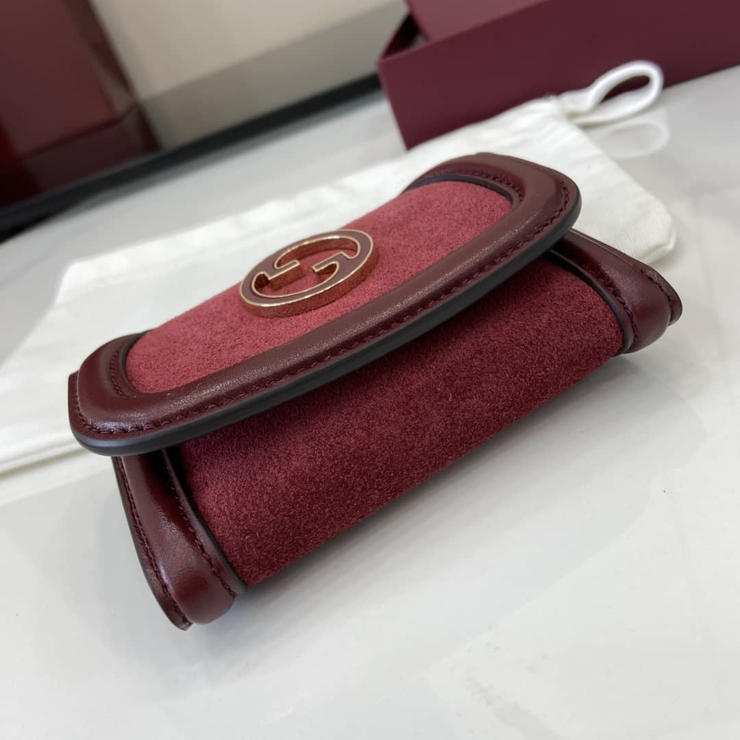 Gucci Suede Small Red Wallet 818795_4_162537 Gucci Suede Small Red Wallet 818795