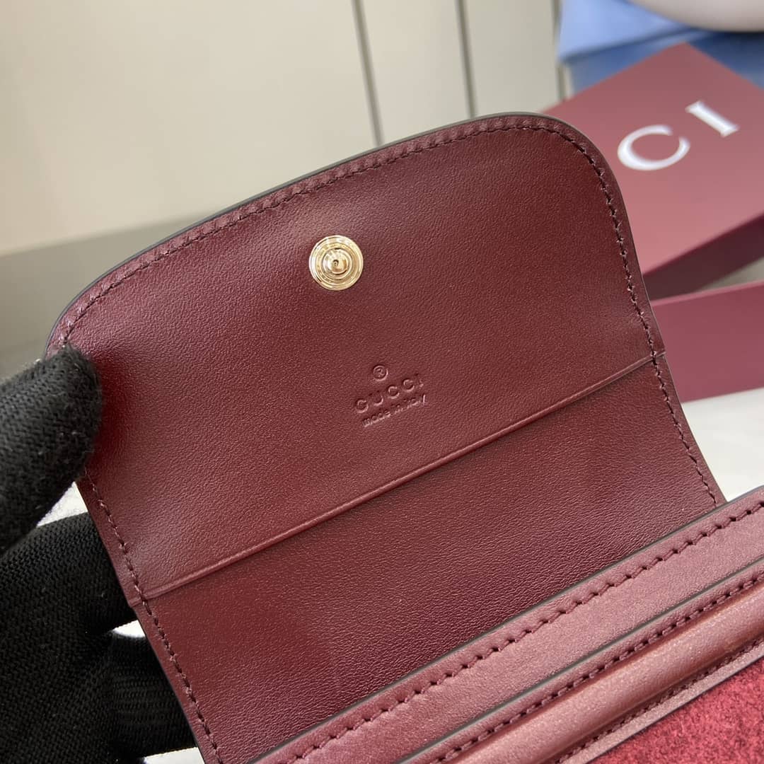 Gucci Suede Small Red Wallet 818795_7_162537 Gucci Suede Small Red Wallet 818795