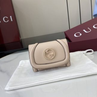 Gucci Leather Small Pink Wallet 818795