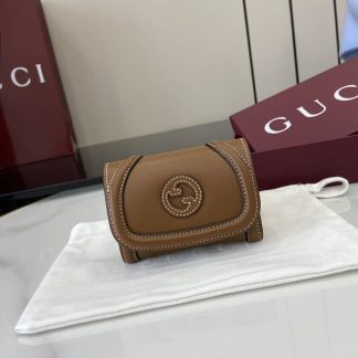 Gucci Leather Small Brown Wallet 818811