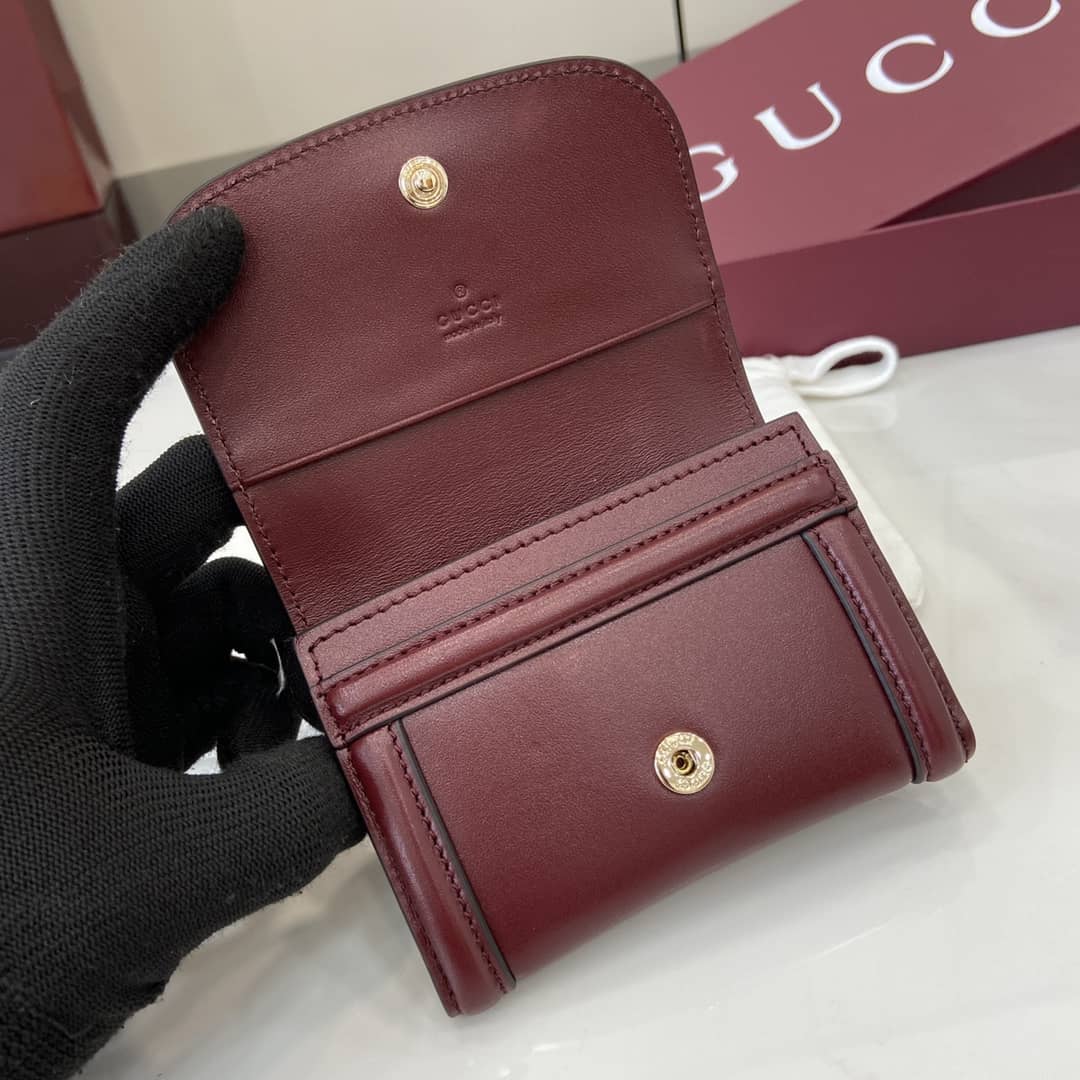 Gucci Leather Small Ancora Red Wallet 818795_6_162567 Gucci Leather Small Ancora Red Wallet 818795