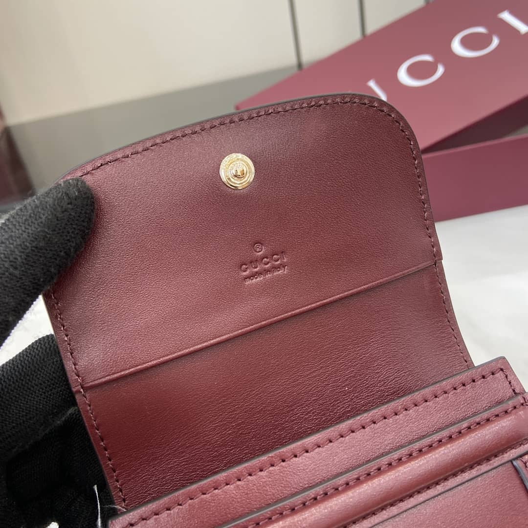 Gucci Leather Small Ancora Red Wallet 818795_7_162567 Gucci Leather Small Ancora Red Wallet 818795