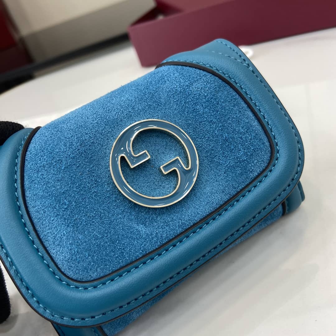 Gucci Suede Small Blue Wallet 818795_4_162587 Gucci Suede Small Blue Wallet 818795