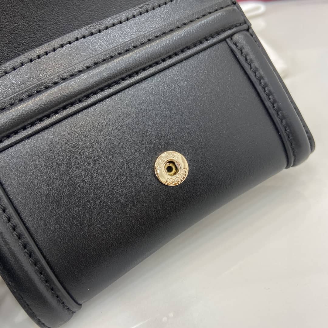 Gucci Leather Small Black Wallet 818795_5_162607 Gucci Leather Small Black Wallet 818795