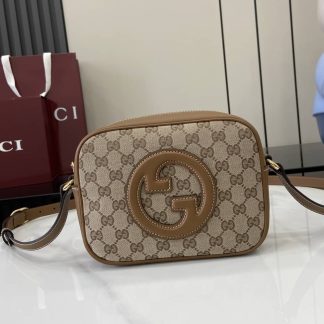Gucci Blondie Canvas Mini Beige Shoulder Bag