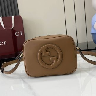 Gucci Blondie Leather Mini Brown Shoulder Bag