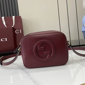 Gucci Blondie Leather Mini Red Shoulder Bag