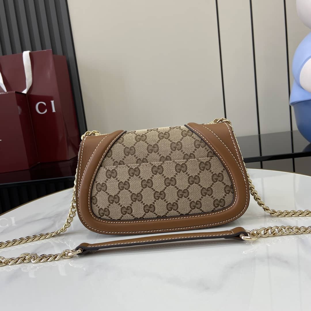 Gucci Blondie Canvas Small Brown Shoulder Bag_2_162656 Gucci Blondie Canvas Small Brown Shoulder Bag