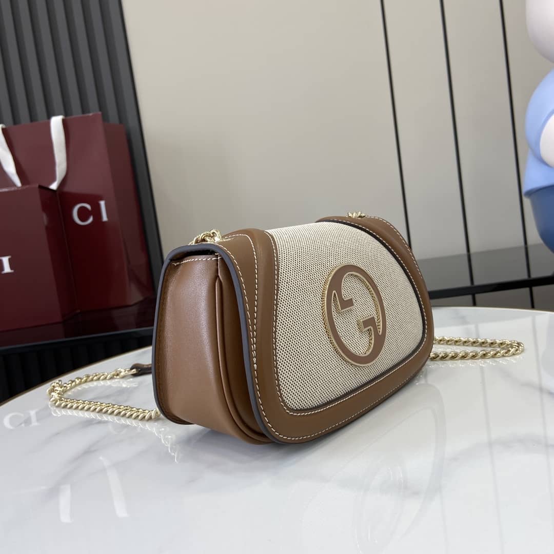 Gucci Blondie Canvas Small Beige Shoulder Bag_1_162666 Gucci Blondie Canvas Small Beige Shoulder Bag