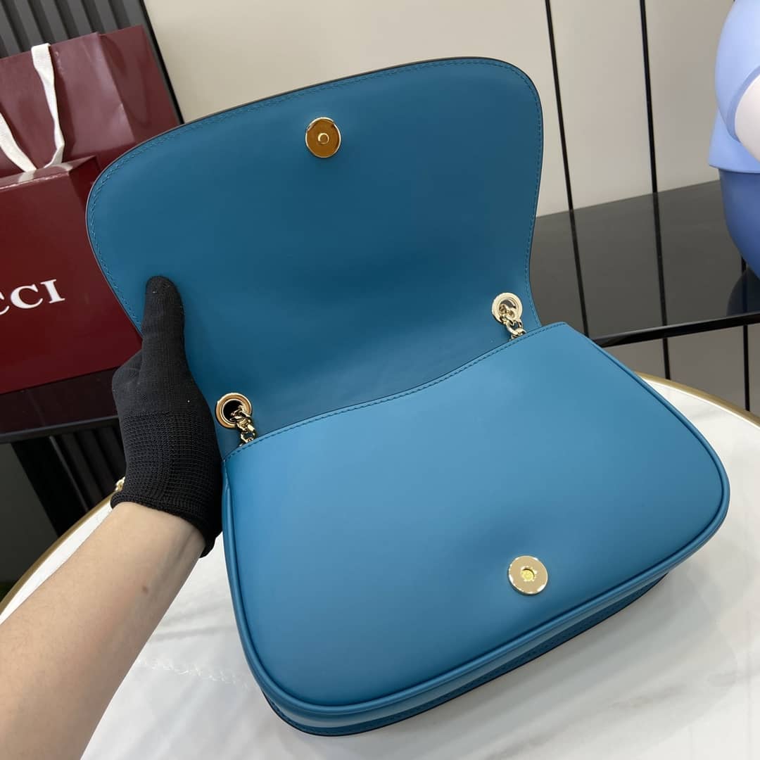 Gucci Blondie Suede Medium Blue Shoulder Bag_6_162716 Gucci Blondie Suede Medium Blue Shoulder Bag