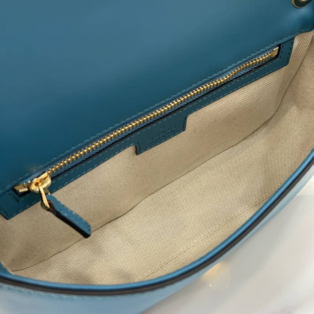 Gucci Blondie Suede Medium Blue Shoulder Bag_7_162716 Gucci Blondie Suede Medium Blue Shoulder Bag