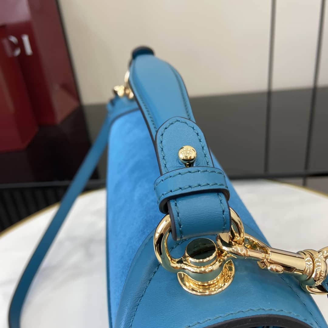 Gucci Blondie Suede Medium Blue Top Handle Bag_4_162726 Gucci Blondie Suede Medium Blue Top Handle Bag