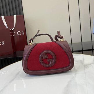 Gucci Blondie Suede Small Red Shoulder Bag 815700