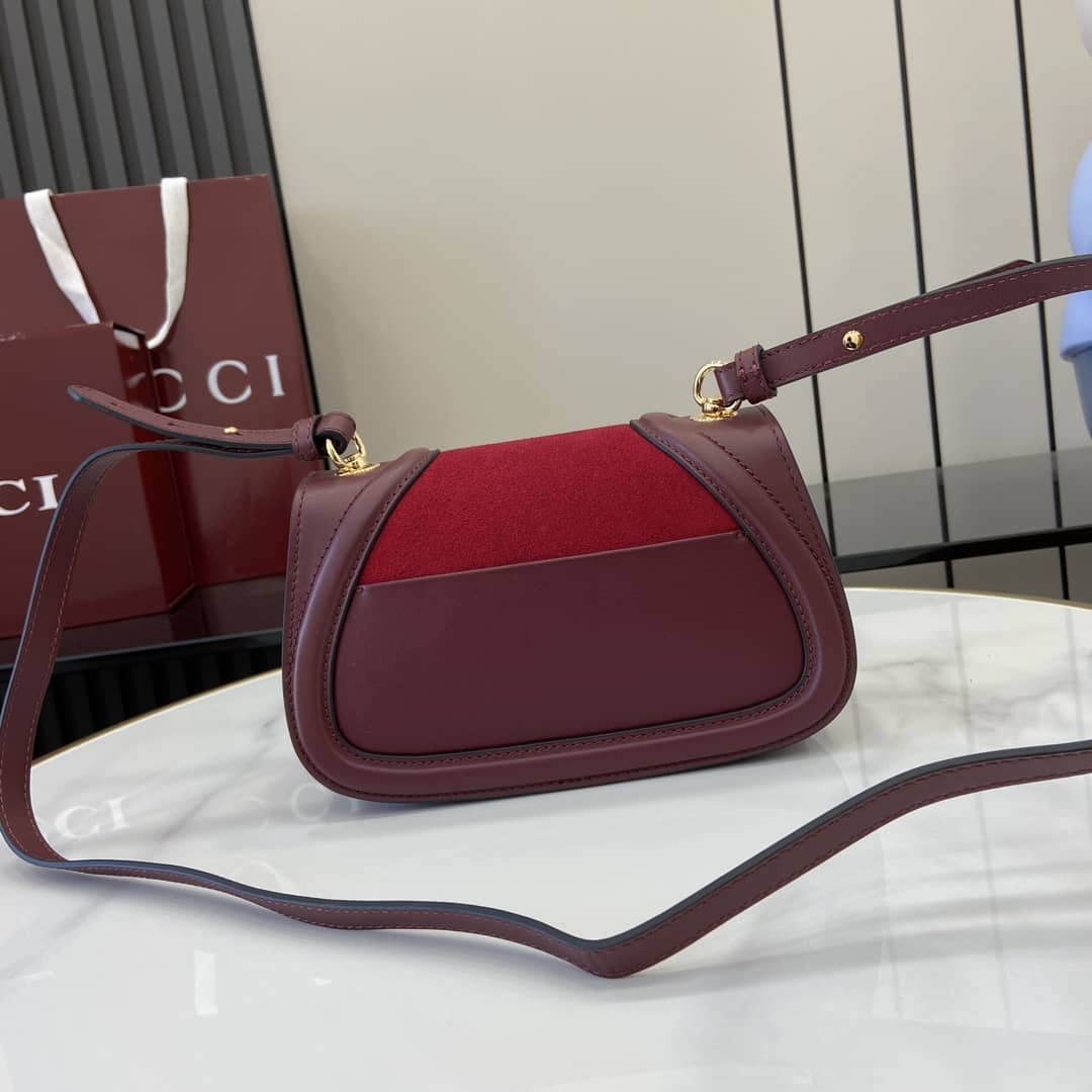 Gucci Blondie Suede Small Red Shoulder Bag 815700_1_162736 Gucci Blondie Suede Small Red Shoulder Bag 815700