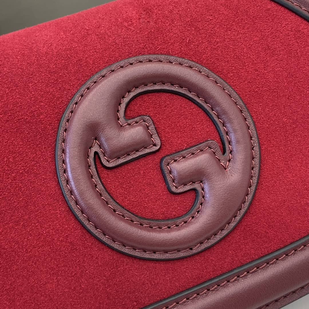 Gucci Blondie Suede Small Red Shoulder Bag 815700_5_162736 Gucci Blondie Suede Small Red Shoulder Bag 815700