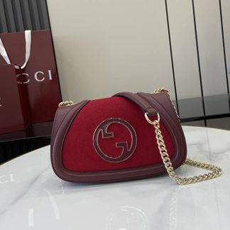 Gucci Blondie Suede Small Red Shoulder Bag 815711