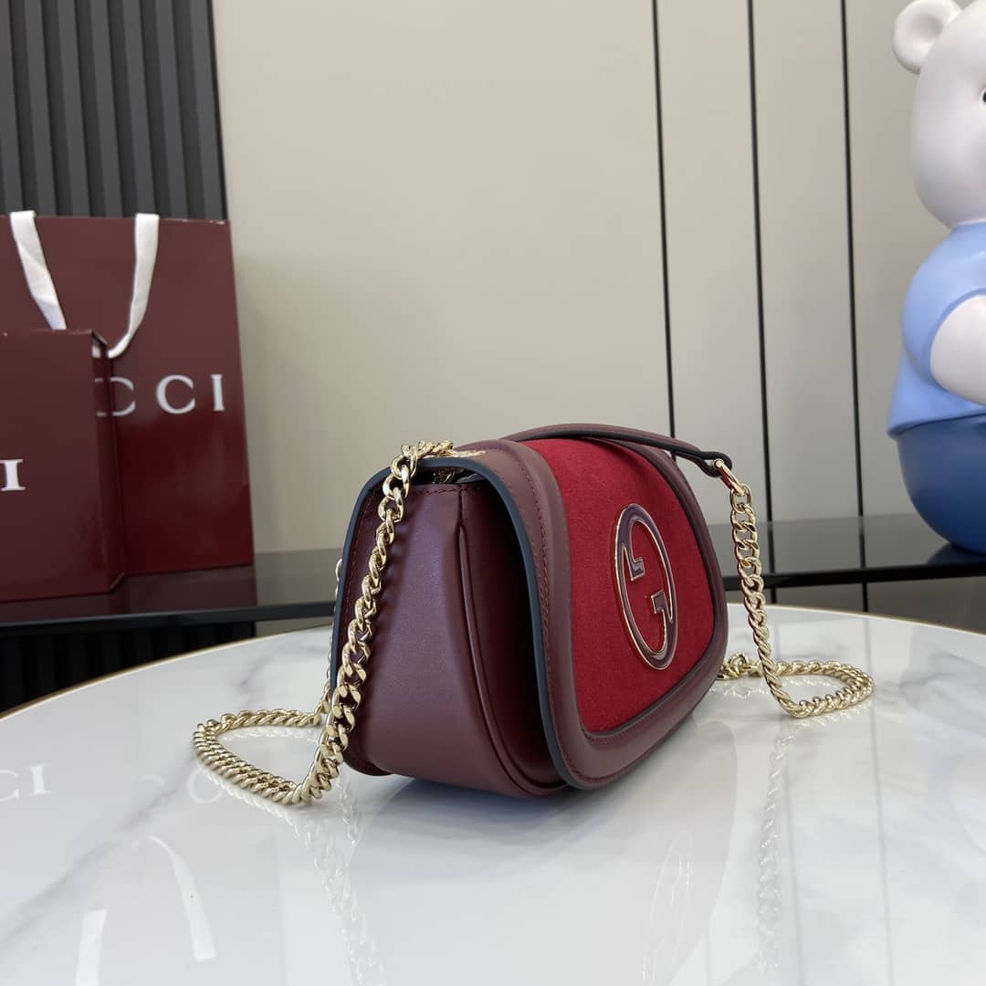 Gucci Blondie Suede Small Red Shoulder Bag 815711_2_162746 Gucci Blondie Suede Small Red Shoulder Bag 815711