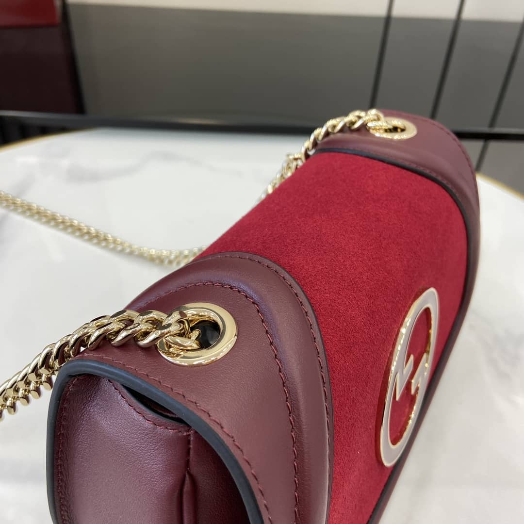 Gucci Blondie Suede Small Red Shoulder Bag 815711_4_162746 Gucci Blondie Suede Small Red Shoulder Bag 815711