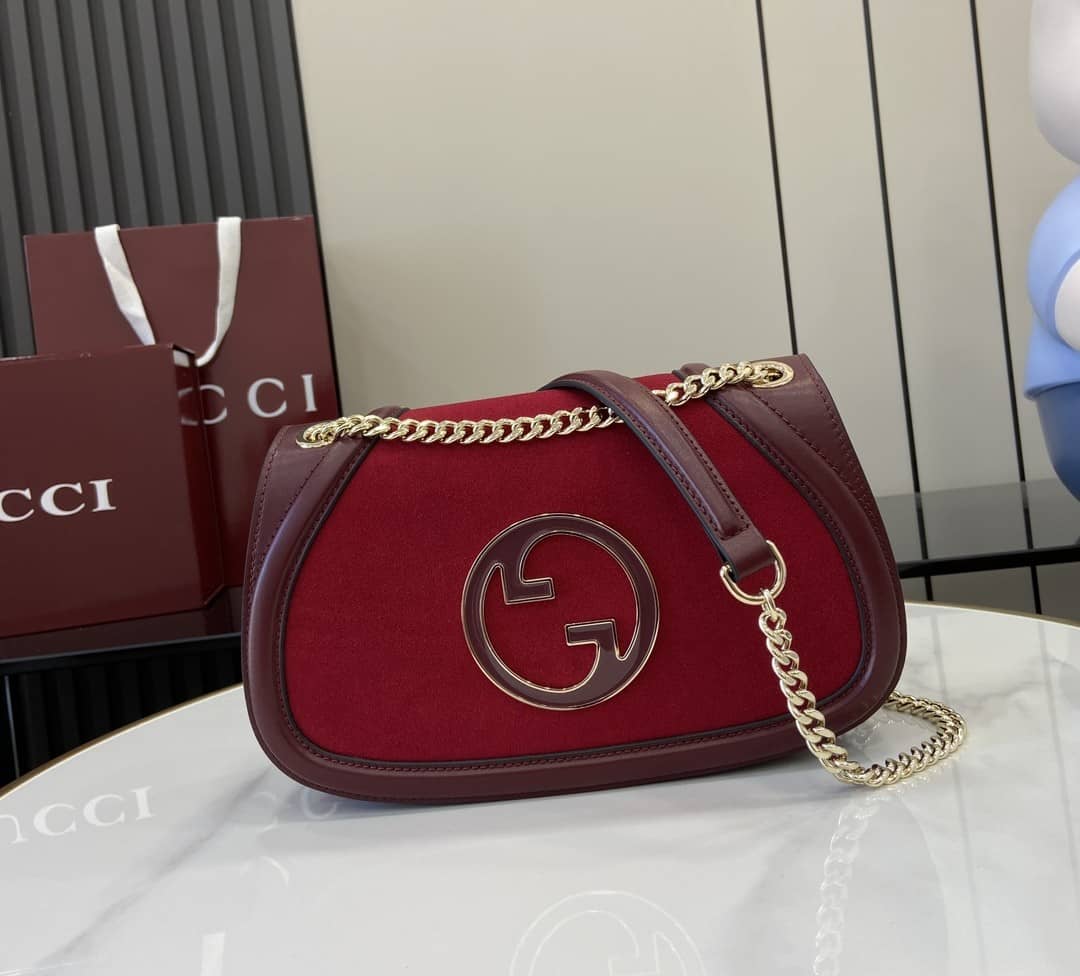 Gucci Blondie Suede Medium Red Shoulder Bag_10_162756 Gucci Blondie Suede Medium Red Shoulder Bag
