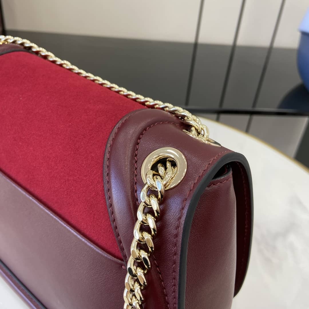 Gucci Blondie Suede Medium Red Shoulder Bag_4_162756 Gucci Blondie Suede Medium Red Shoulder Bag