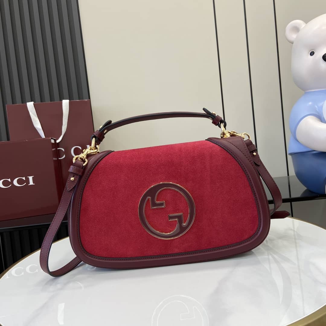 Gucci Blondie Suede Medium Red Top Handle Bag_10_162766 Gucci Blondie Suede Medium Red Top Handle Bag